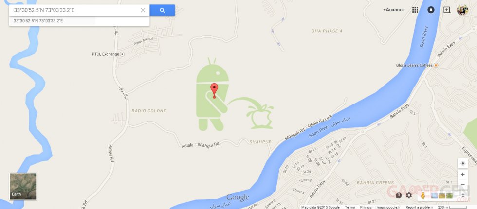 Android-pipi-Apple-Google-Earth