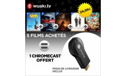 chromecast offert avec achat cinq films HD wuaki.tv