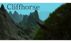 cliff horse vignette