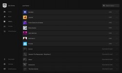 Epic Games Store list view library
