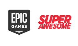 Epic Games SuperAwesome logo head banner