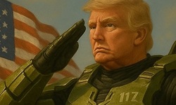 Halo Donald Trump Master Chief IA Bannière