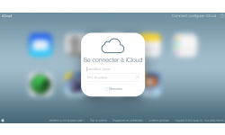 iCloud com page de connexion