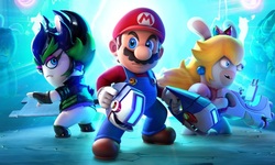 Mario Rabbids Lapins Crétins Tower of Doooom key art