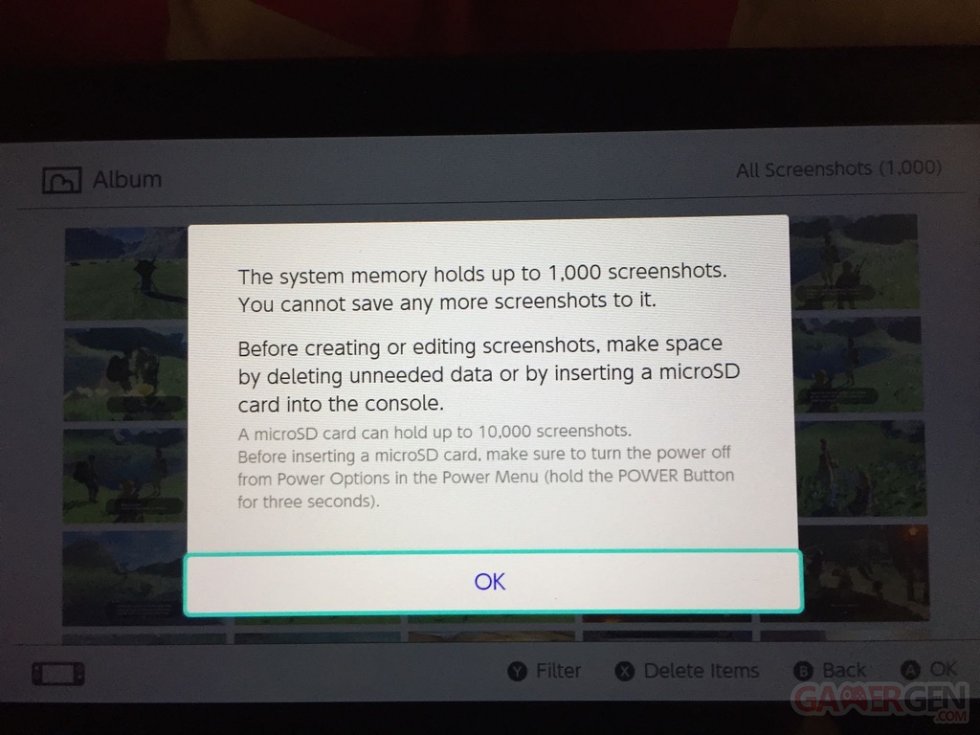 Nintendo Switch capture images