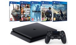 Pack PS4 + Final Fantasy XV + Watch Dogs 2 + Rise of the Tomb Raider + GTA V + The Witcher 3