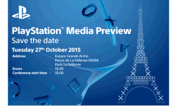 PlayStation Media Preview invitation Paris Games Week 2015