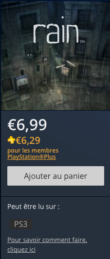 PlayStation Store promo rain