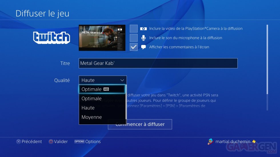 PS4 Tuto Ustream Twitch HD diffusion 30.04.2014  (5)