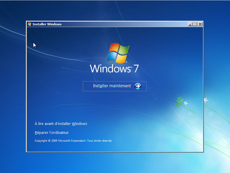 08- bootcamp install windows 7 installer maintenant