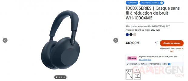 1000X SERIES  Casque sans fil à réduction de bruit WH 1000XM6  image (2)