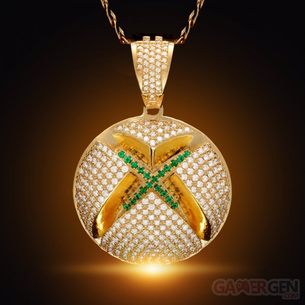 14k gold solid gold xbox x king ice solid gold diamond sphere logo necklace 23190599270575 1200x