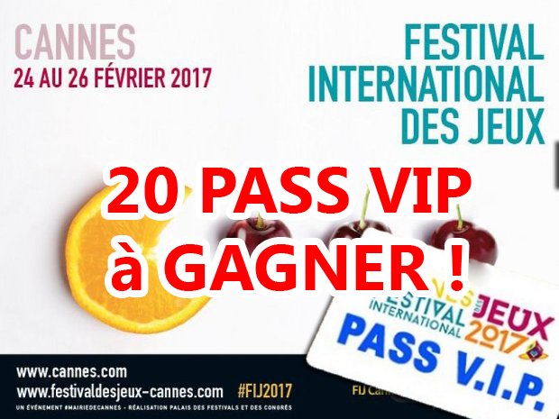 20 pass VIP festival jeux cannes
