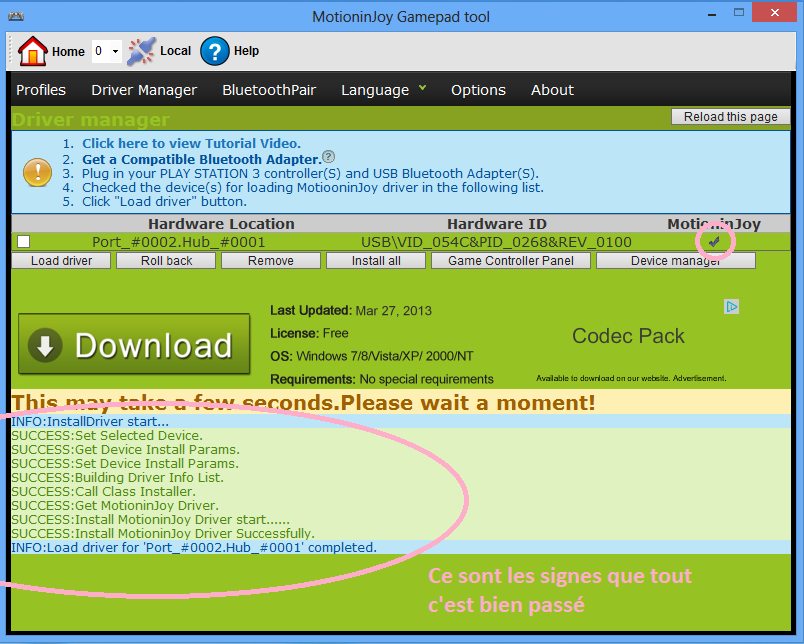 3- tuto manette ps3 sur pc DS3TOOL
