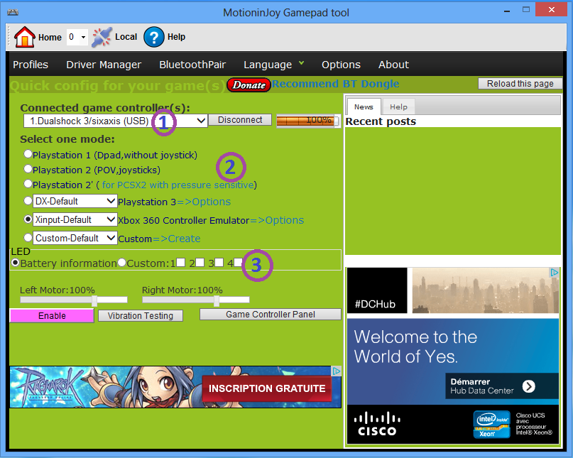 4- tuto manette ps3 sur pc DS3TOOL