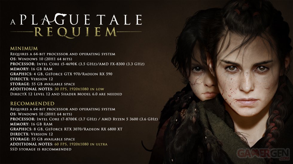 A Plague Tale Requiem Configuration PC