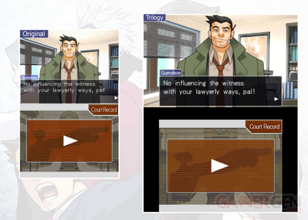 Ace Attorney Trilogy Comparaison 3DS DS 10