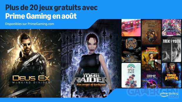 Amazon Prime Gaming août 2024