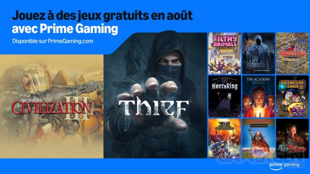 Amazon Prime Gaming août 2025