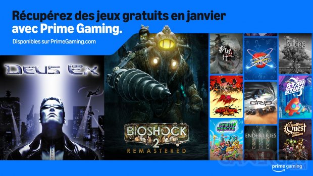 Amazon Prime Gaming janvier 2025