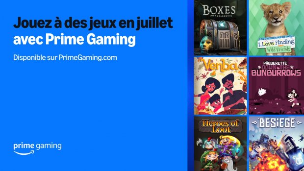 Amazon Prime Gaming juillet 2025