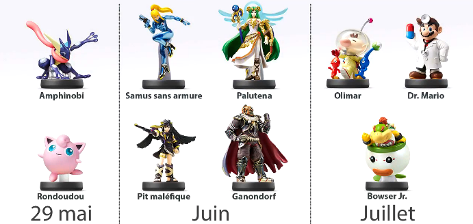 amiibo mai juin juillet