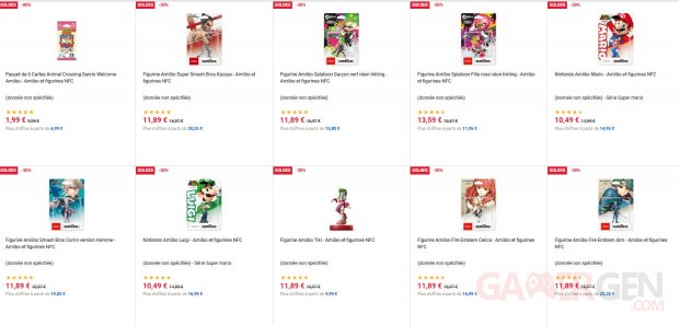 Amiibo soldes rabais reduction promotion image