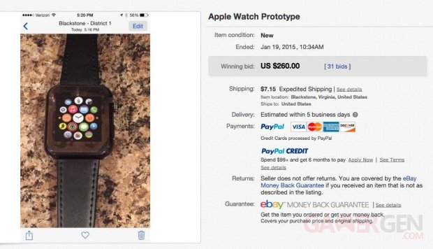 apple watch fake prototype ebay