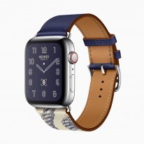 Apple watch series 5 hermes face single tour della cavalleria print encre beton blue band 091019