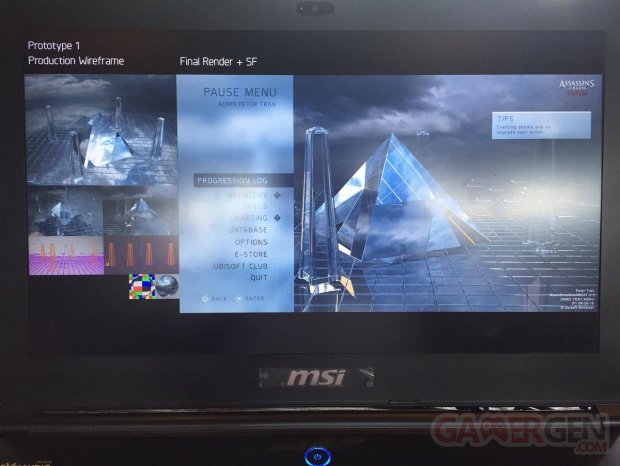 Assassin Creed Empire Egypte leak fuite menu screenshot rumeur
