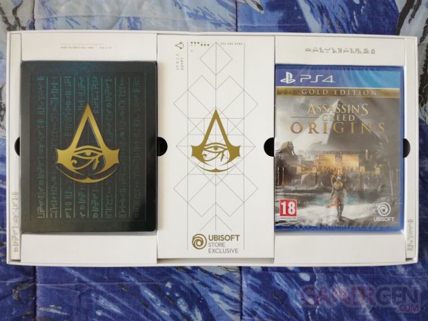Assassin Creed Origins collector Dawn of the Creed unboxing déballage 01 31 10 2017