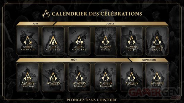 Assassin's Creed célébrations 15 ans 14 06 2022