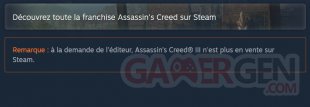 Assassin's Creed III Steam 11 07 2022