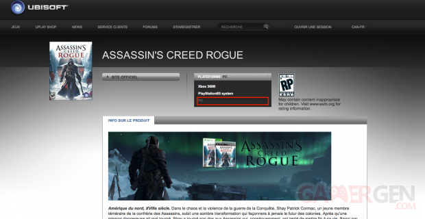 Assassin s creed rogue PC