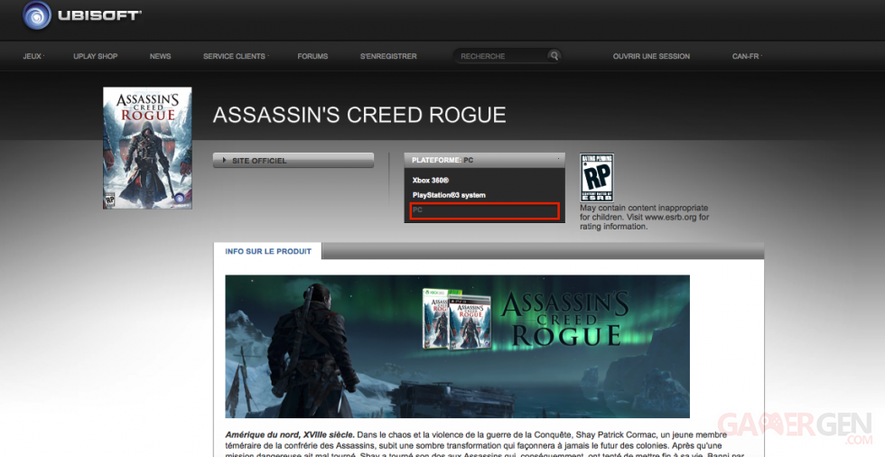 Assassin s creed rogue PC