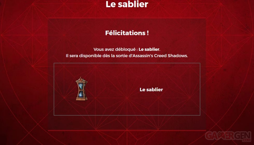 Assassin's-Creed-Shadows-énigme-sablier-récompense-26-05-2024