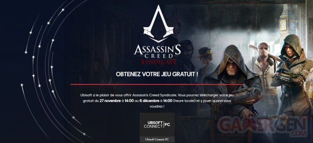 Assassin's Creed Syndicate offert Ubisoft Connect 27 11 2023