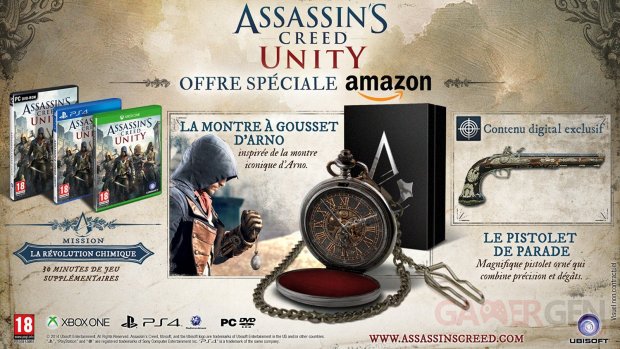 Assassin's Creed Unity offre spéciale Amazon montre gousset