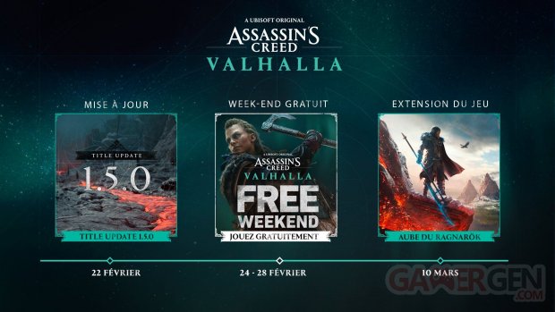 Assassin's Creed Valhalla roadmap 22 02 2022