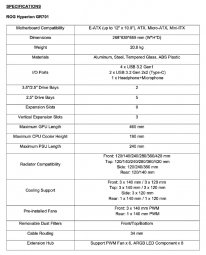 ASUS ROG Hyperion GR701 Tower PC Installation data sheet