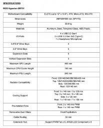 ASUS ROG Hyperion GR701 Tour PC Configuration Fiche technique