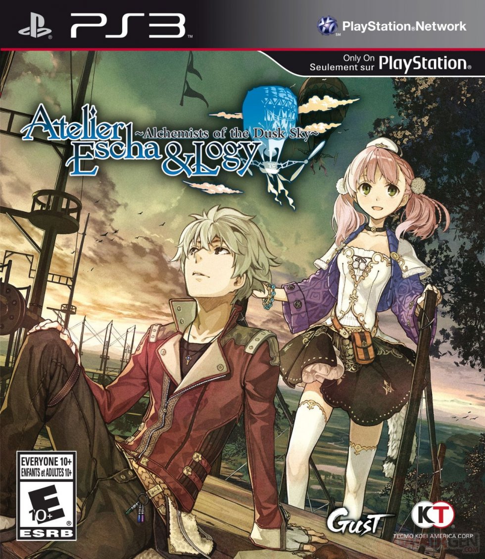 Atelier Escha and Logy Alchemists of the Dusk Sky cover boxart jaquette ps3