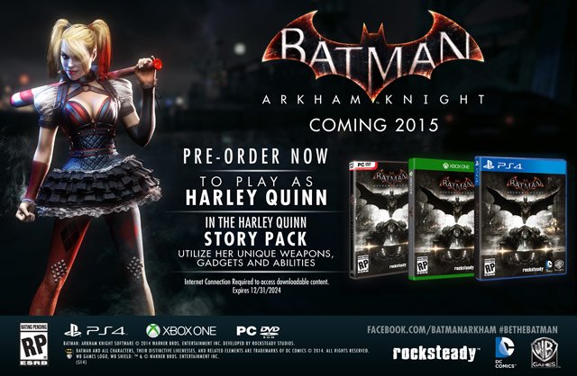 Batman Arkham Knight bonus Harley Quinn