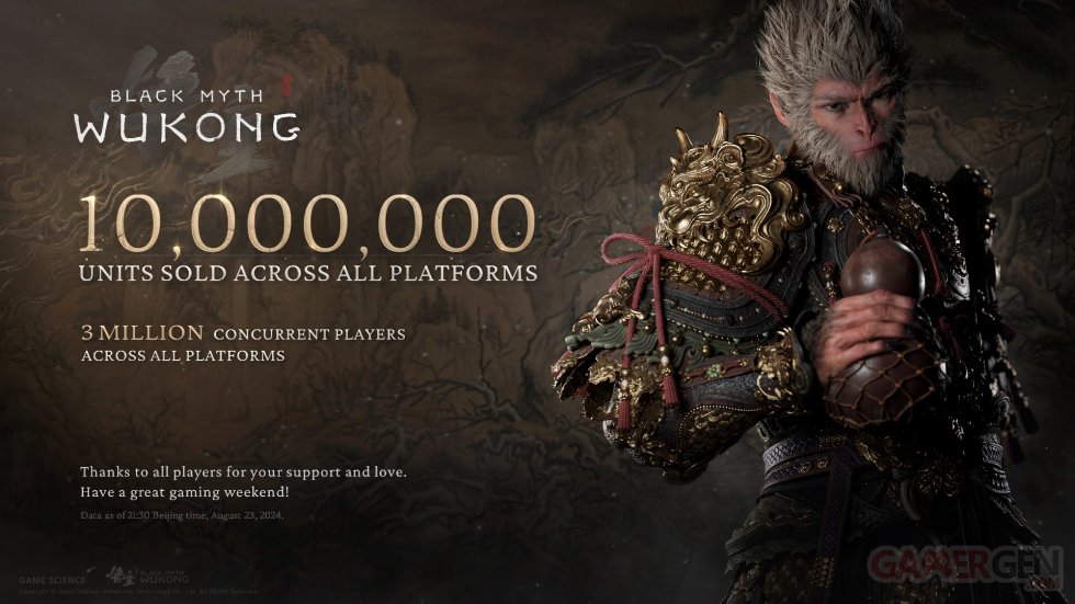 Black Myth Wukong 10 millions