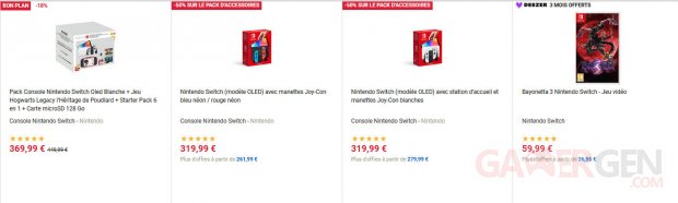 BON PLAN Nintendo Switch Pack Soldes Rabais Reductions Promotions images (1)