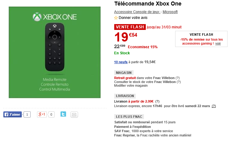 bon plan telecommande xbox one