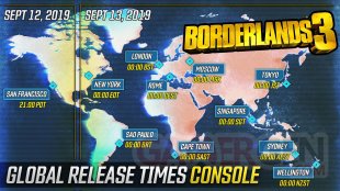 Borderlands 3 lancement consoles horaires 04 09 2019
