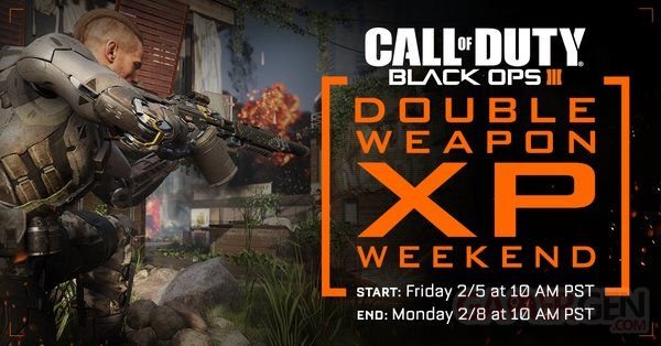 call of duty black ops 3 boIII double xp weekend