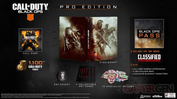 Call of Duty Black Ops 4 édition spéciale special edition pro