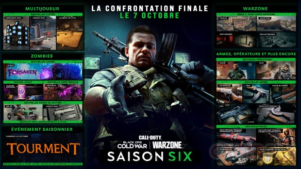 Call of Duty Black Ops Cold War Warzone Saison 6 roadmap FR